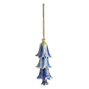 Garden of Wonder Garden Bell, Blue Ceramic Flower