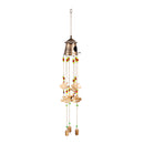 Evergreen Wind,Gold Metal Birdhouse Wind Chime,5.5x4x30 Inches