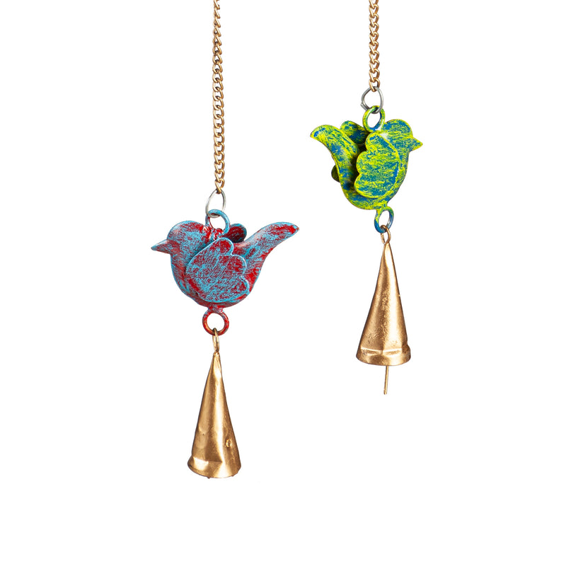Colorful Metal Birds Hanging Garden Decor,2wc2282