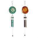 Metal Embossed Sun Wind Chime, Set of 2