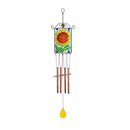 Hand-painted Floral Suncatcher Wind Chime, Sunflower