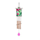 Hand-painted Floral Suncatcher Wind Chime, Hummingbird
