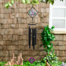 Avria Stained Glass Hand Tuned Wind Chime, Dragonfly, 36"
