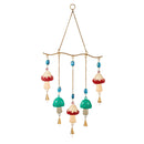 Evergreen Wind,Hand-Painted Mushroom Wind Chime,13x1x31 Inches
