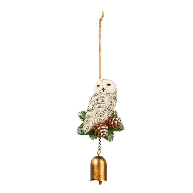 Evergreen Wind,Woodland Animal Resin Garden Bell,5.31x2.99x6.3 Inches