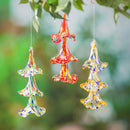 Garden of Wonder Garden Bell, Art Glass, 3-Tiered Bell, Asst of 3