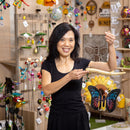 Pollinator Garden Wind Chime, Glass Butterfly Wind Chime, Asst of 2