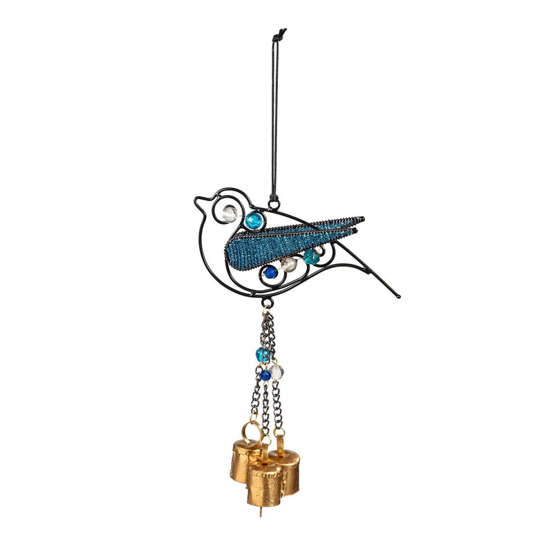 Beaded Bird Hanging Décor with Bell