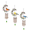 What She Shed Wind Chime, Metal, Bird on Leaves, Asst of 3