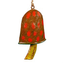 Hand Painted Spotted Metal Mushroom Bell, Set of 3
