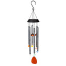 Voice Activated Solar Wind Chime, Silver, 33"