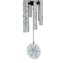 Avria Garden Accent, Printed Wind Chime, Crystal Snowflakes, 27"