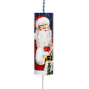 Traditional Santa Garden Accent, Wind Chime, Cylinder Santa, 36" H
