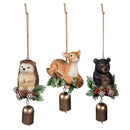 Woodland Storybook Garden Accent, Garden Bell, Resin Forest Animal, Asst of 3