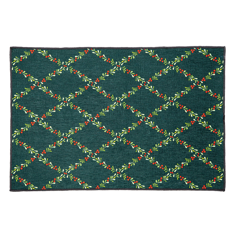 Winter Foliage Welcome Washable Mat 24"x 36"