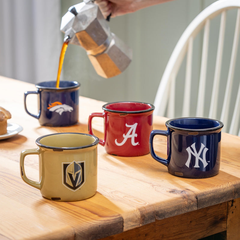 New York Yankees Ceramic Camp Cup with Enamel Finish, 14oz