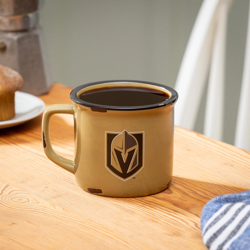 Vegas Golden Knights Ceramic Camp Cup with Enamel Finish, 14oz