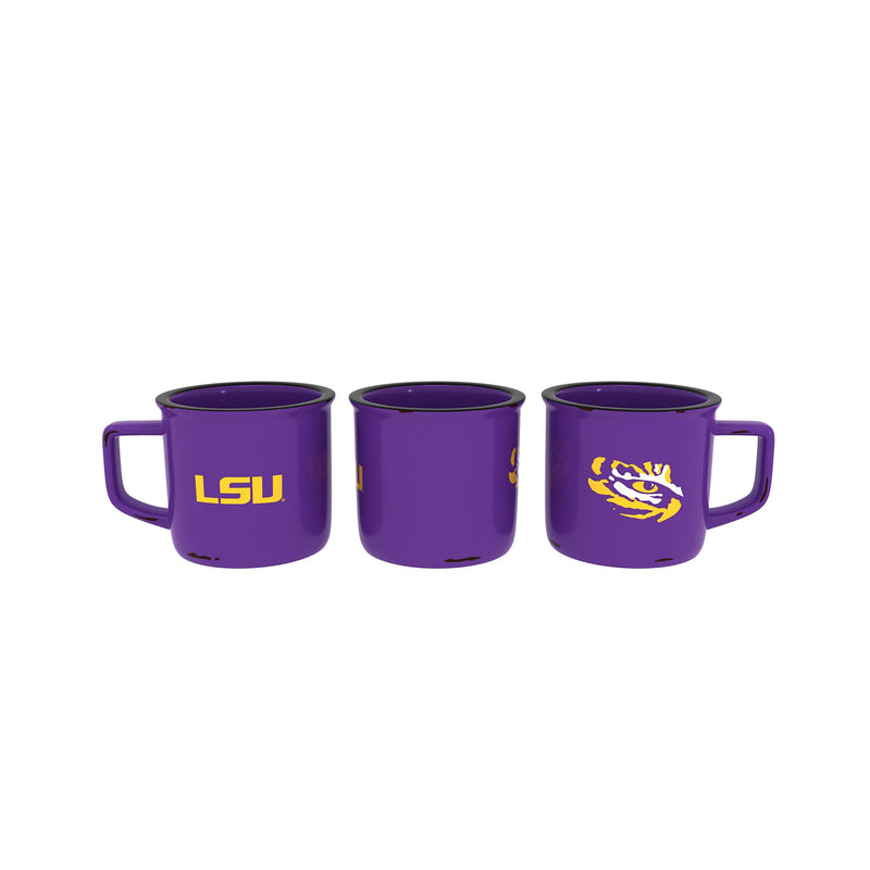 Louisiana State University Ceramic Camp Cup with Enamel Finish, 14oz