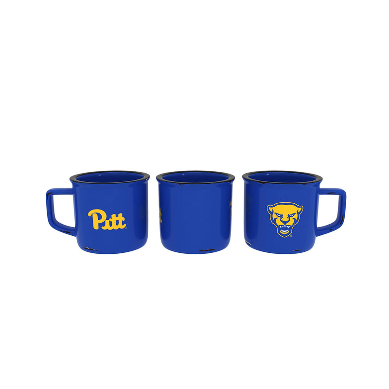 University of Pittsburgh Ceramic Camp Cup with Enamel Finish, 14oz