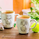 Ceramic Cup Gift Set, 16 OZ, Pet Cat
