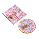 Petal Paradise Wood Cheese Board with Knife Set, Asst