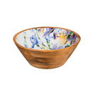 Golden Lilac Wood Bowl, 7.75"L