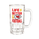 Glass Tankard Cup, with Gift Box, Kansas City Chiefs