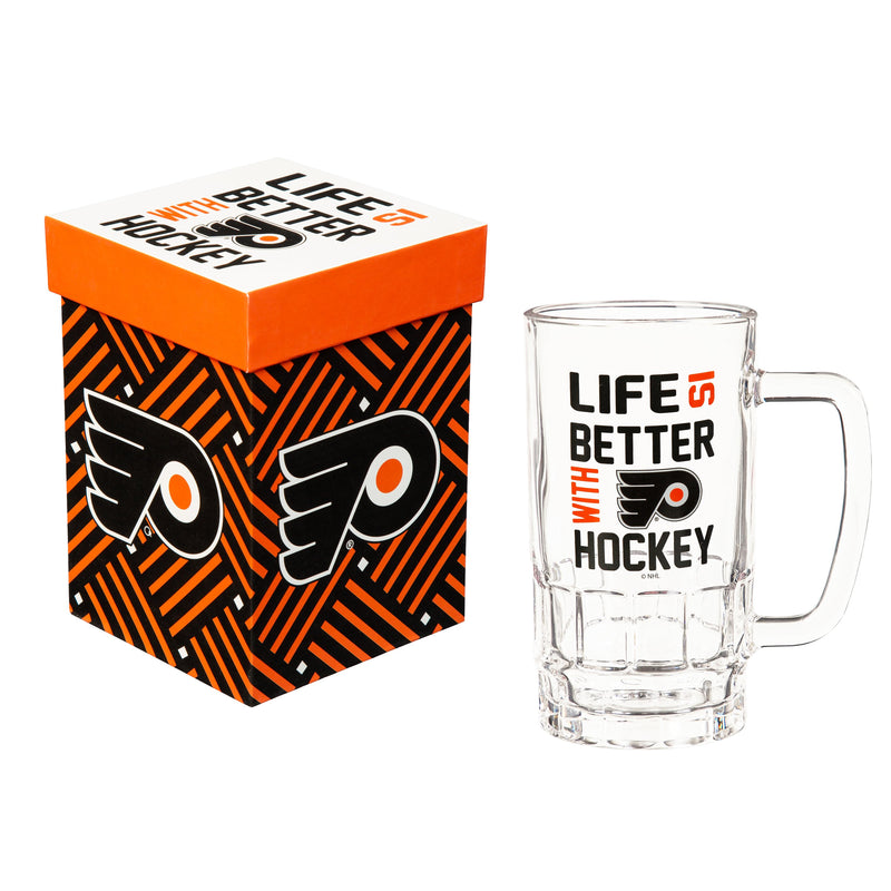 Glass Tankard Cup with Gift Box, Philadelphia Flyers,3br4370b