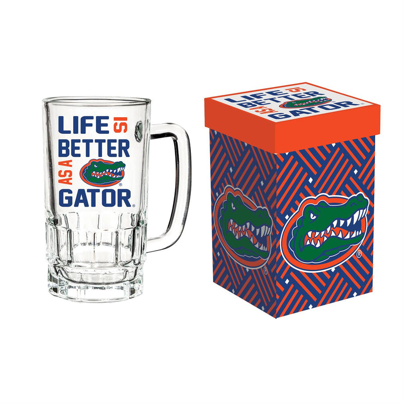 Glass Tankard Cup, with Gift Box, University of Florida