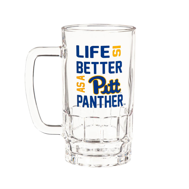 Glass Tankard Cup, with Gift Box, University of Pittsburgh