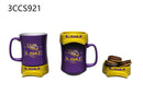 11oz. Ceramic Cup and Coaster Gift Set, Louisiana State University,3ccs921