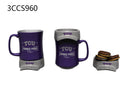 11oz. Ceramic Cup and Coaster Gift Set, Texas Christian University,3ccs960