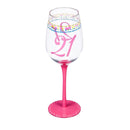 Color Changing Wine Glass w/ Gift Box, 12oz, Birthday Confetti 21st
