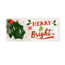 14" Ceramic Serving Tray with Dip Dish, Christmas Traditions