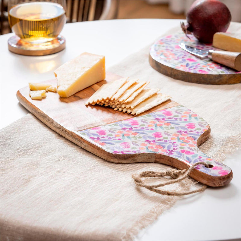 Petal Paradise Wood Cutting Board, 16"L