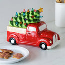13" Ceramic Truck with LED Christmas Tree Cookie Jar