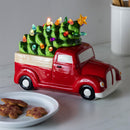 13" Ceramic Truck with LED Christmas Tree Cookie Jar