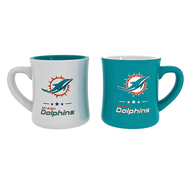 Miami Dolphins 10oz Ceramic Cup Set, 2pc