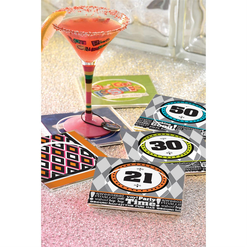 Acrylic Square Clear Coaster Napkin Holder Set of 6