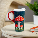 Garden of Wonder Travel Cup Ceramic Perfect Cup, Mushroom Forest, 17oz, Gift Box