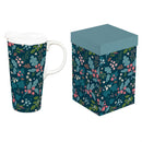 Bursting Botanicals Travel Cup Ceramic Perfect Cup, 17oz, Gift Box