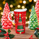 Christmas Vacation Travel Cup Ceramic Perfect Cup, Christmas Tree, 17oz, Gift Box
