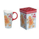 Baking Spirits Bright Gingerbread  Travel Cup Ceramic Perfect Cup, Gingerbread, 17oz, Gift Box