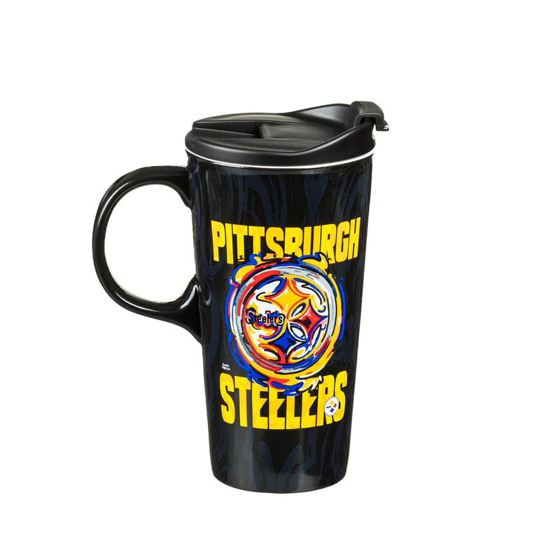 Pittsburgh Steelers, Travel Latte, Justin Patten Logo