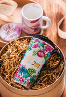 Title Series Travel Cup Ceramic Perfect Cup, Floral Mom, 17oz, Gift Box Mom
