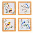 8" Square Trivets, Birds in Blooms,3cts9863