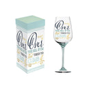 Stemmed Wine Glass, 17oz, I Can't Be Over the Hill If I'm Too Tired To Climb It,3cwg672
