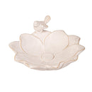 Bunny Blooms Serveware Ceramic Serving Dish Decorative Flower with Bird, 8.5"