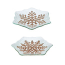 12" Glass Snowflake Dinner Plate,3dhg005