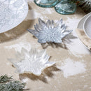 Season to Sparkle Bowl Glass Snowflake Shaped Dish, 6.75"